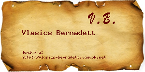 Vlasics Bernadett névjegykártya